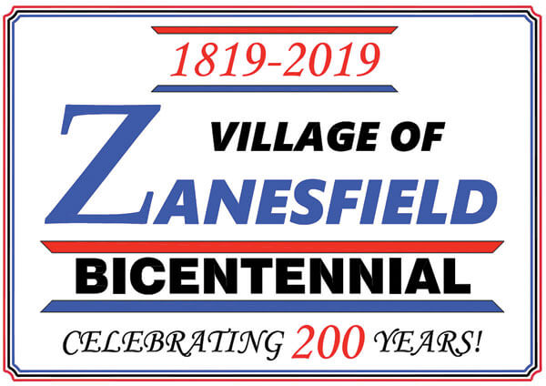 Zanesfield bicentennial logo